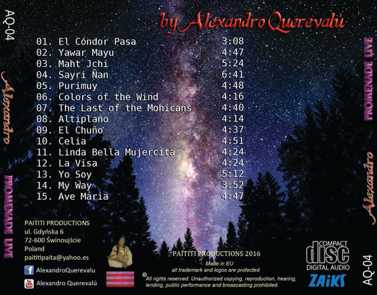 Promenade Live – CD by Alexandro Querevalú (Live World Music Album)