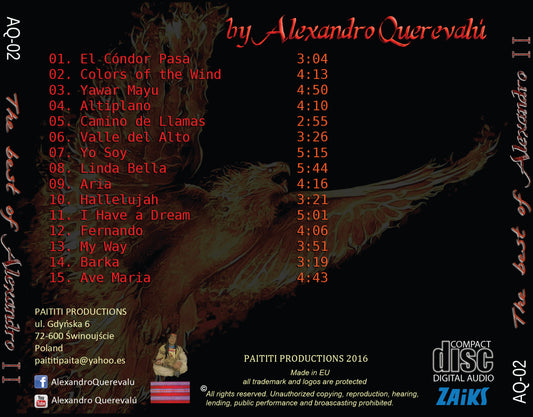 The Best of Alexandro II – CD by Alexandro Querevalú (Greatest Hits Album)